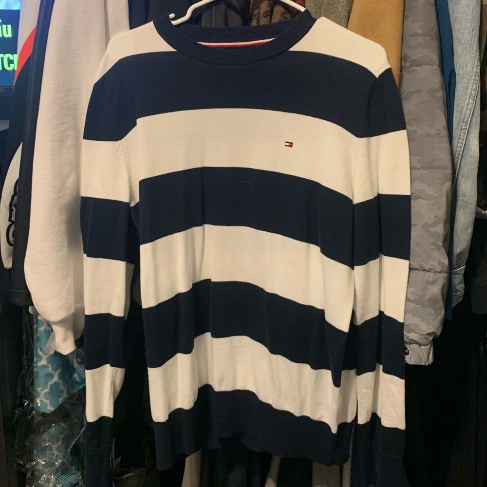 Tommy Hilfiger Cotton Striped Crewneck Sweater